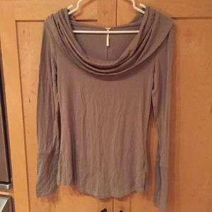Free People sheer body con off shoulder top size S
